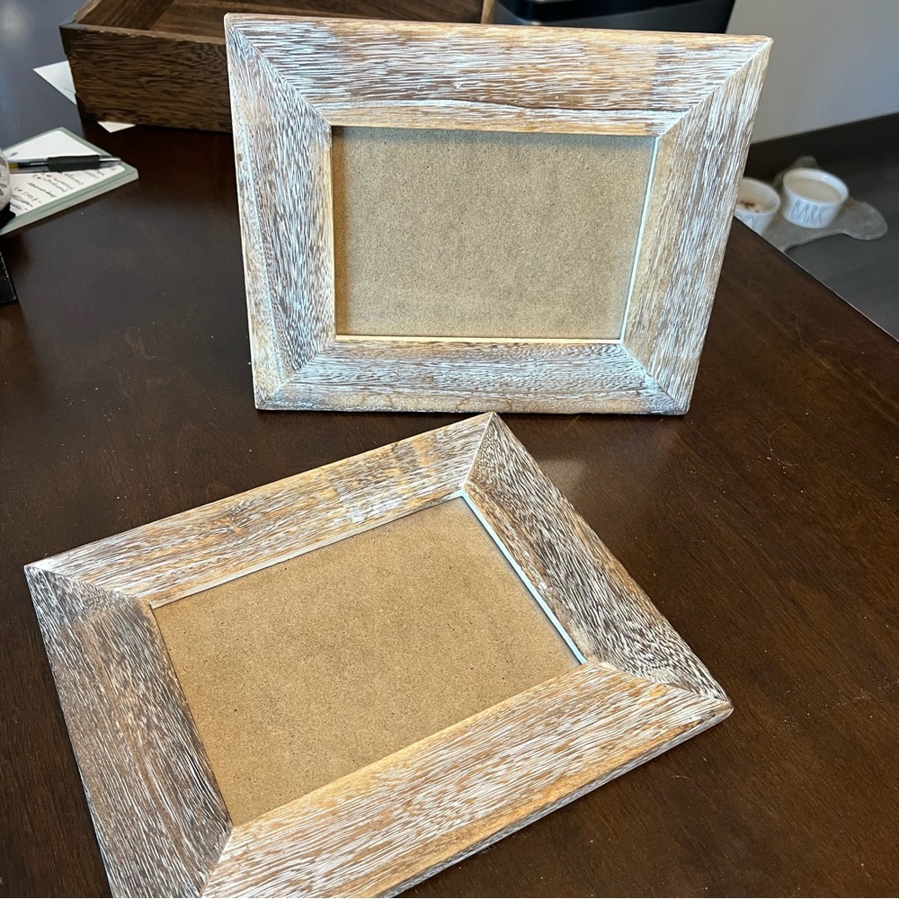 5" X 7" Wooden Frames Set of Two Boho Coastal Beachy